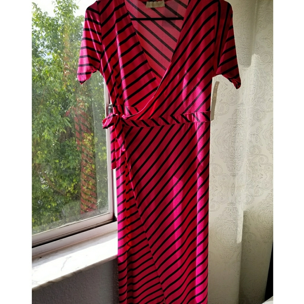 Stripe Tie Waist Dress NWOT